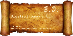 Bisztrai Deodát névjegykártya